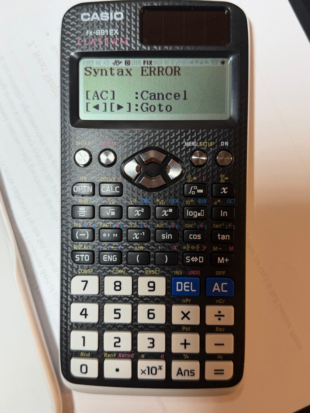 Casio fx-100EX ClassWiz Scientific Calculator with Slide Case